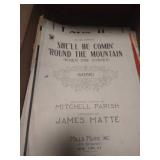 Box of Vintage Piano Sheet Music - Classical, Hymns, Traditional