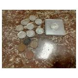 (9) Buffalo Nickels & (4) Wheat Pennies