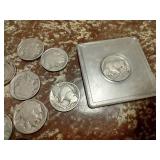 (9) Buffalo Nickels & (4) Wheat Pennies