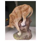 7.5' Tall Mountain Lion & Cub Glass Figurine by Andrea