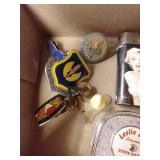 Vintage Lighter, Matches, & Pins