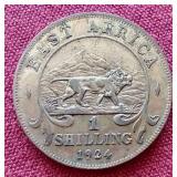1924 East Africa Billion 1 Shilling Coin