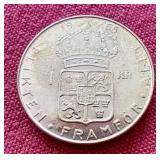 1965 Sweden Billion 1 Krona Coin