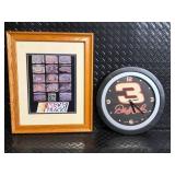 Framed NASCAR Tracks Print & Round 3 Clock - Wall Decor Pair