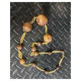 Turquoise & Wood Bead Jewelry Set - Necklaces, Bracelet, & Wooden Bird Figures