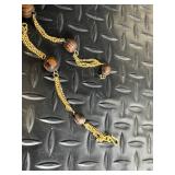 Turquoise & Wood Bead Jewelry Set - Necklaces, Bracelet, & Wooden Bird Figures