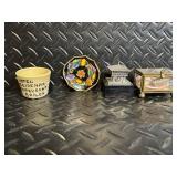 Assorted Decorative Ceramics, Woven Placemat & Small Souvenir Items