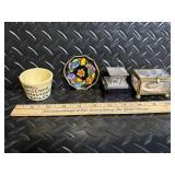 Assorted Decorative Ceramics, Woven Placemat & Small Souvenir Items