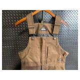 Ridgecut Toughwear Short Bib Overalls - Brown Duck Canvas Workwear
