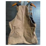 Ridgecut Toughwear Short Bib Overalls - Brown Duck Canvas Workwear