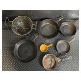 Griswold Cast Iron Skillets - Erie PA USA (Lot of 6)