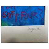 Lovegrove Framed Abstract Lyric Art Print - When I'm Sixty-Four (Beatles Lyrics)