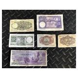 Vintage Mexican Peso & Spanish Peseta Banknotes - Assorted Currency