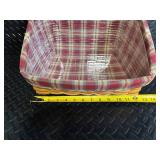 Longaberger Baskets Handwoven Dresden OH USA - Plaid-Lined Baskets with Accessories