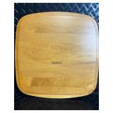 Longaberger Picnic Basket - Woven Basket with Wood Lid & Fabric Ruffle