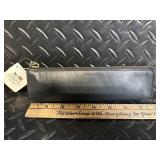 Coach 61075 Navy Leather Zip Pouch