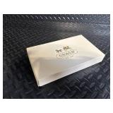 Coach 61075 Navy Leather Zip Pouch