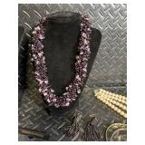 Adrienne Vittadini Jewelry Assortment - Purple Bead Necklaces, Pearl Necklaces, Earrings