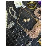Adrienne Vittadini Jewelry Assortment - Purple Bead Necklaces, Pearl Necklaces, Earrings