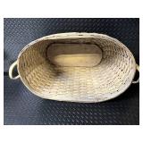 Oval Woven Basket with OH HELLO Wall Sign Decor Set - Farmhouse Home Decor