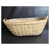Oval Woven Basket with OH HELLO Wall Sign Decor Set - Farmhouse Home Decor