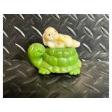 Turtle Figurines - Centerpiece Two-Turtle Sculpture with Assorted Miniatures