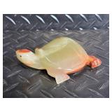 Glass Turtle Figurines - Hand Painted, Made in Japan