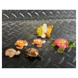 Assorted Mini Turtle Figurines - 40+ Plastic & Metal Turtles