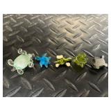 Assorted Mini Turtle Figurines - 40+ Plastic & Metal Turtles