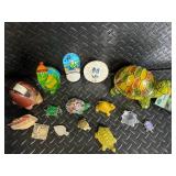 Solar Powered Mosaic Turtle Lamp - 2 Lights, Includes Rechargeable Battery, Assorted Tiny Turtles