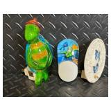 Solar Powered Mosaic Turtle Lamp - 2 Lights, Includes Rechargeable Battery, Assorted Tiny Turtles