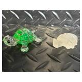 Solar Powered Mosaic Turtle Lamp - 2 Lights, Includes Rechargeable Battery, Assorted Tiny Turtles