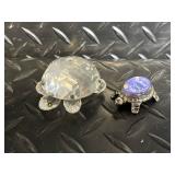 Solar Powered Mosaic Turtle Lamp - 2 Lights, Includes Rechargeable Battery, Assorted Tiny Turtles