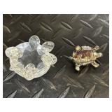Solar Powered Mosaic Turtle Lamp - 2 Lights, Includes Rechargeable Battery, Assorted Tiny Turtles