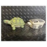 Janell Berryman's Pookpin Seeds Folk Art Turtle & Frog Figurines
