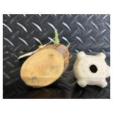 Janell Berryman's Pookpin Seeds Folk Art Turtle & Frog Figurines