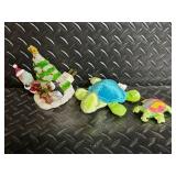 Janell Berryman's Pookpin Seeds Folk Art Turtle & Frog Figurines