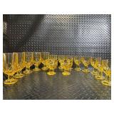 Amber Glass Goblets - Assorted Tall & Coupe Styles