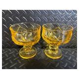 Amber Glass Goblets - Assorted Tall & Coupe Styles