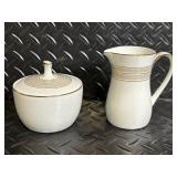 Noritake Samara 6422 Dinnerware Set - Teapot, Creamer, Sugar, Cups & Plates (Japan)