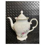 Royal Kensington Collection Floral China Dinnerware Set with Teapot - Pink Roses