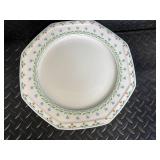 Christopher Stuart Fine China Dinnerware - Floral Border with Green Vine Pattern