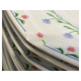 Christopher Stuart Fine China Dinnerware - Floral Border with Green Vine Pattern