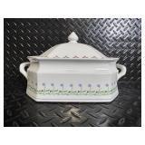 Christopher Stuart Fine China Dinnerware - Floral Border with Green Vine Pattern