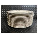 Noritake Ivory China Adagio 7237 Dinnerware Set - Floral Border with Cups & Saucers (Japan)