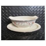 Noritake Ivory China Adagio 7237 Dinnerware Set - Floral Border with Cups & Saucers (Japan)