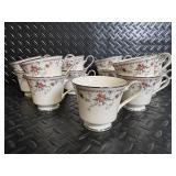Noritake Ivory China Adagio 7237 Dinnerware Set - Floral Border with Cups & Saucers (Japan)