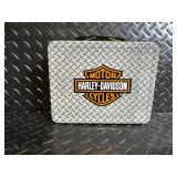 Harley-Davidson Diamond Plate Lunch Box Set with Biker Brew Coffee Can & Round Tin