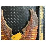 Harley-Davidson Eagle Wall Plaque - Carved Wood Decor