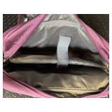 Pink Croc-Trim Rolling Cosmetic Case On Wheels